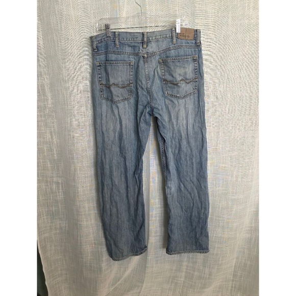 Men's Wrangler Relaxed Straight Jeans Blue 36x30 - Picture 8 of 10